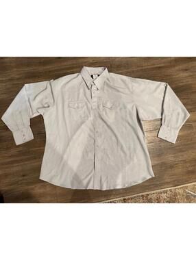 Vintage Wrangler Silver Bucking Bull Pearl Snap Shirt Sz XXL EUC